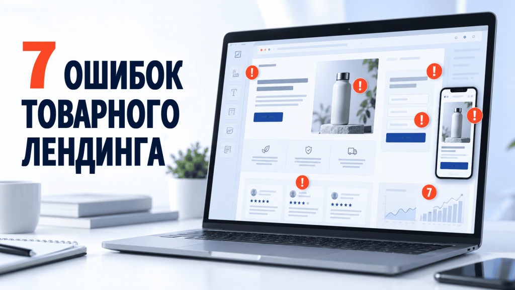 7 ошибок при запуске товарного лендинга.